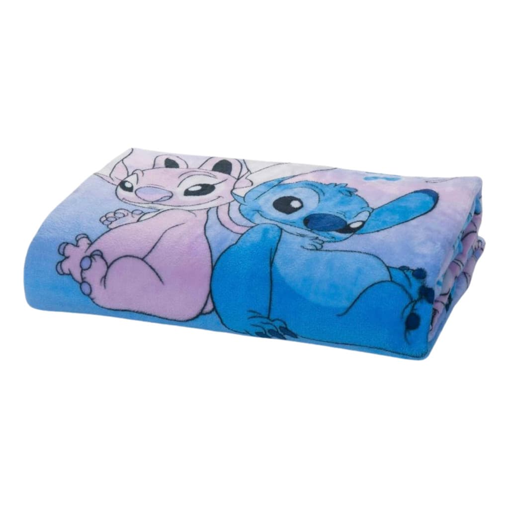 Manta Cobertor Queen Original Disney Stitch Cool Toque Macio Flannel 180g Personagem 2,40 M X 2,20 M