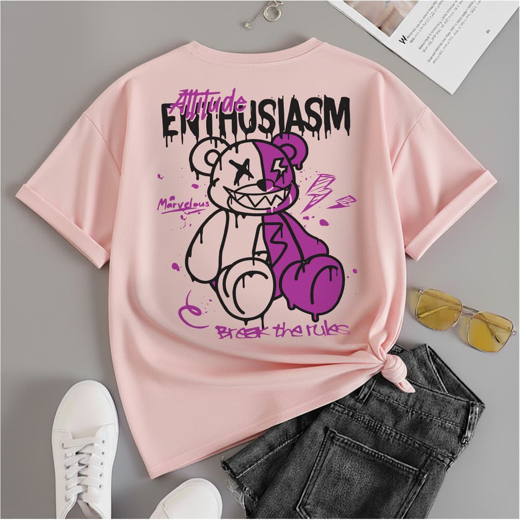 Camiseta Urso Streetwear Camisa Blusa Unissex Masculino Feminino 100% Algodão Top Premium