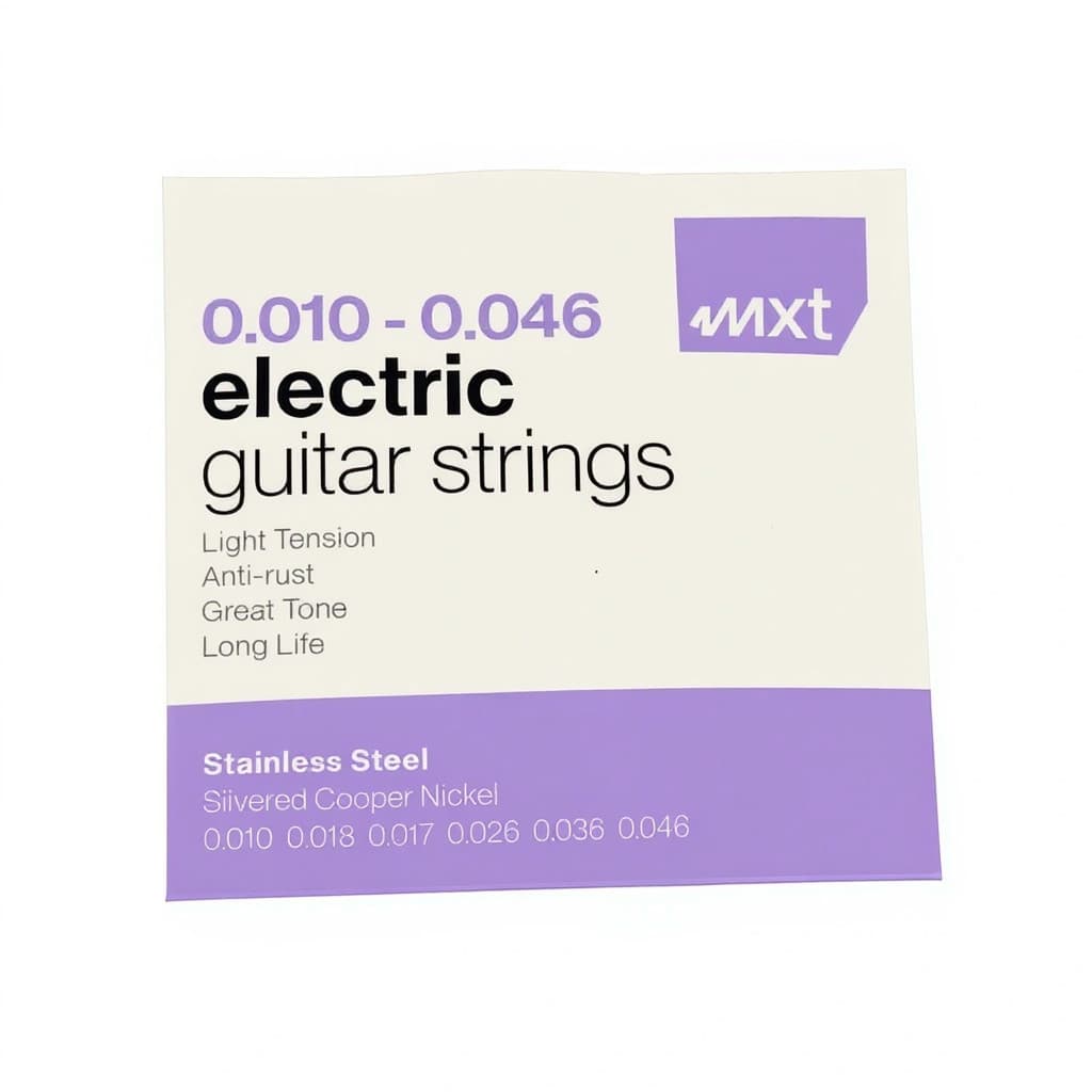 Guitarra Elétrica Cordas 010 MXT Aço Níquel Leve