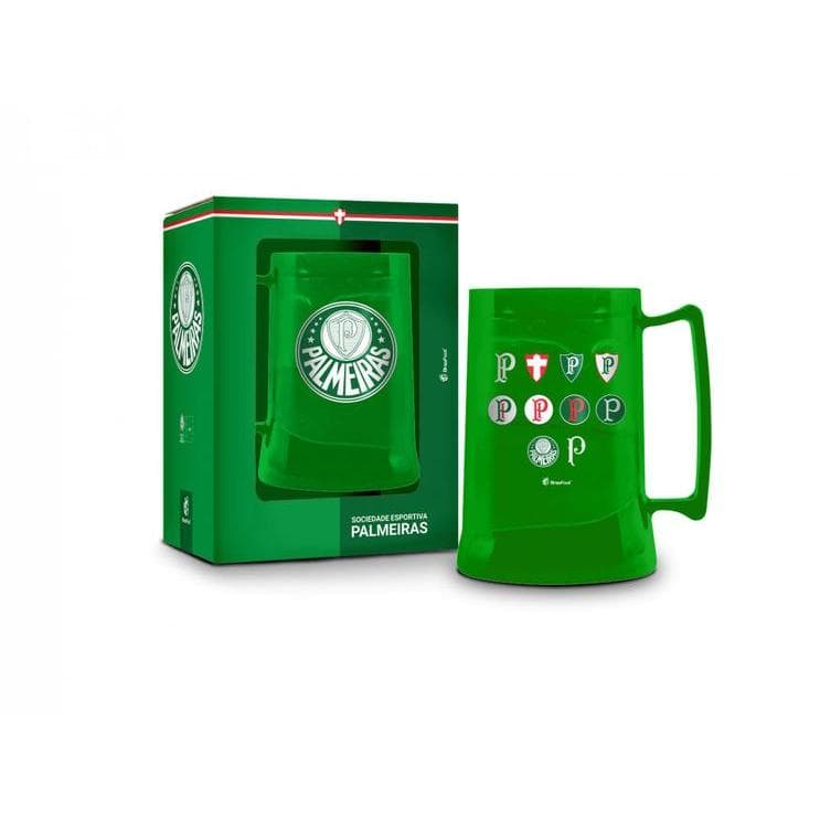 Caneca Gel Palmeiras 300ml Brasfoot - Mantenha sua Bebida Gelada