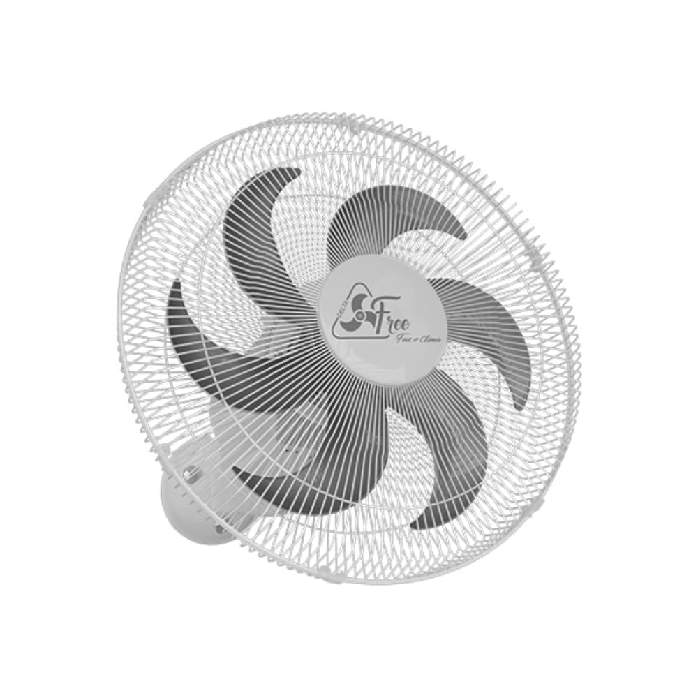Ventilador De Parede 40cm Oscilante DELTA FREE BRANCO Grade de Aço 140W Bivolt 57-4301 Ventidelta