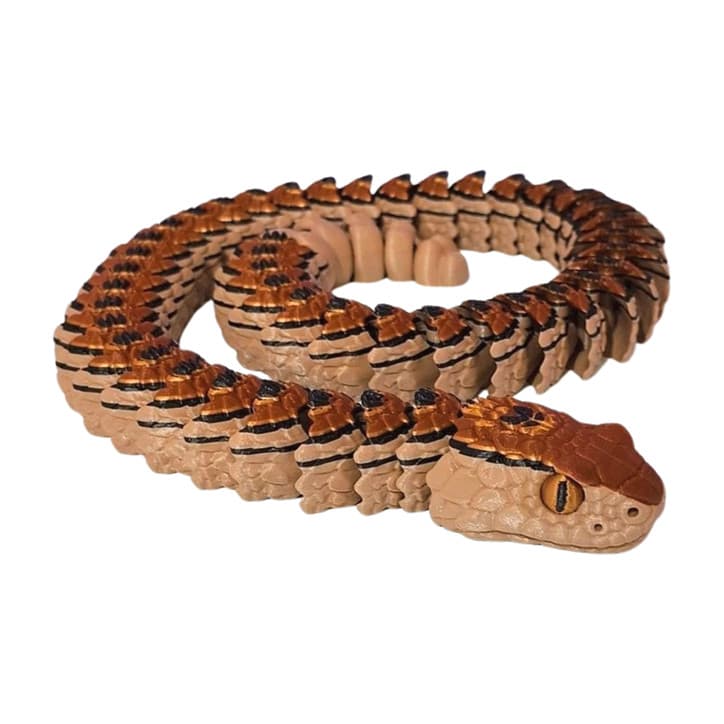Cobra Cascavel Articulada - Brinquedo Resistente - Decoração