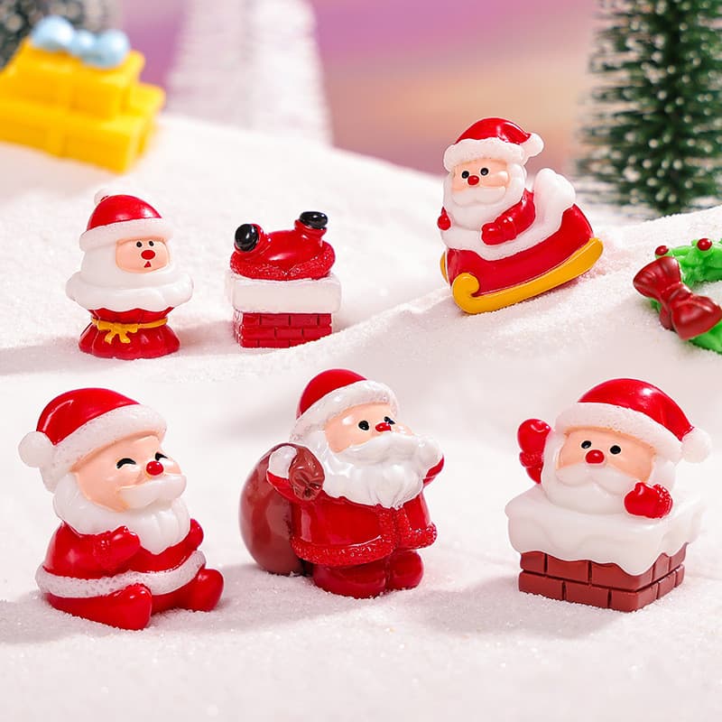 Mini Ornamento De Papai Noel Mesa Em Miniatura Decoração De Natal Colecionável Para Prateleira De Cabeceira Cozinha De J
