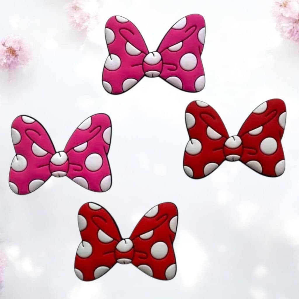 Aplique Emborrachado Laço da Minnie 3cm x 4cm 5 Unidades