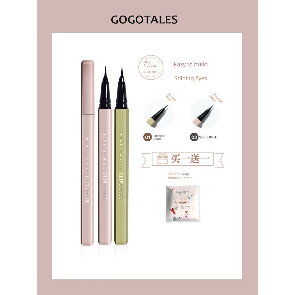Delineador de olhos Lápis delineador de olhos à prova d'água Gogotales gogotales Delineador de cor oficial in