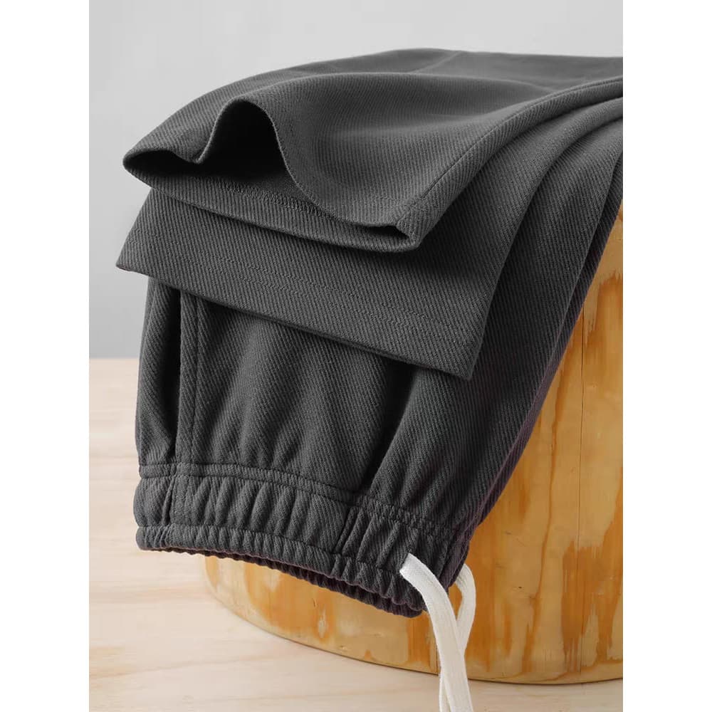 Verão estilo fino 320g sarja reta Sweatpants solto Drape calças esportivas calças casuais das mulheres dos homens calças