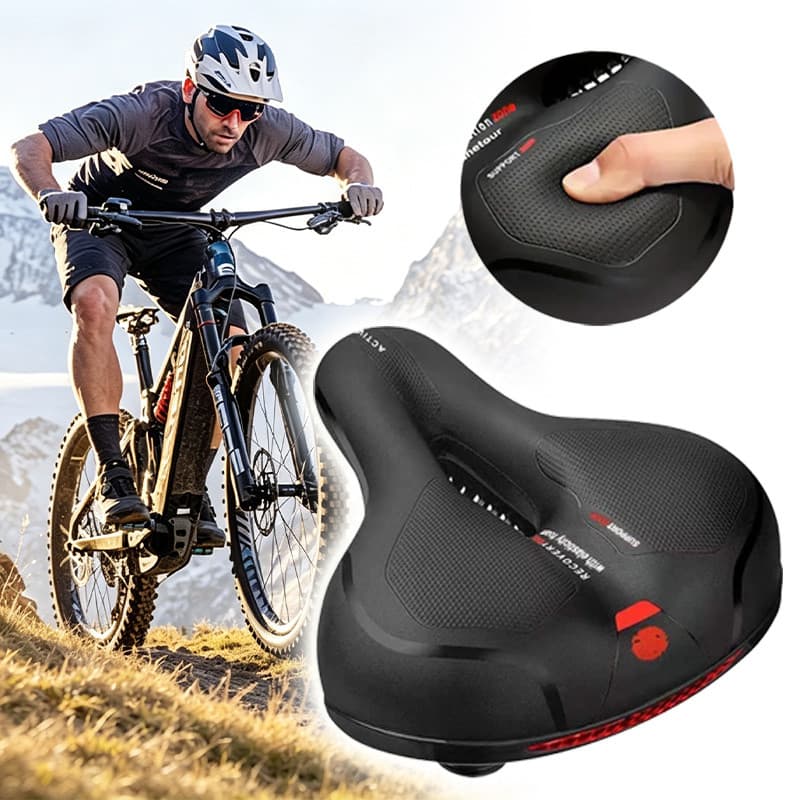 Selim Bicicleta Largo Com Molas Banco Bike Confort Aprimorado Refletivo De Traseiro