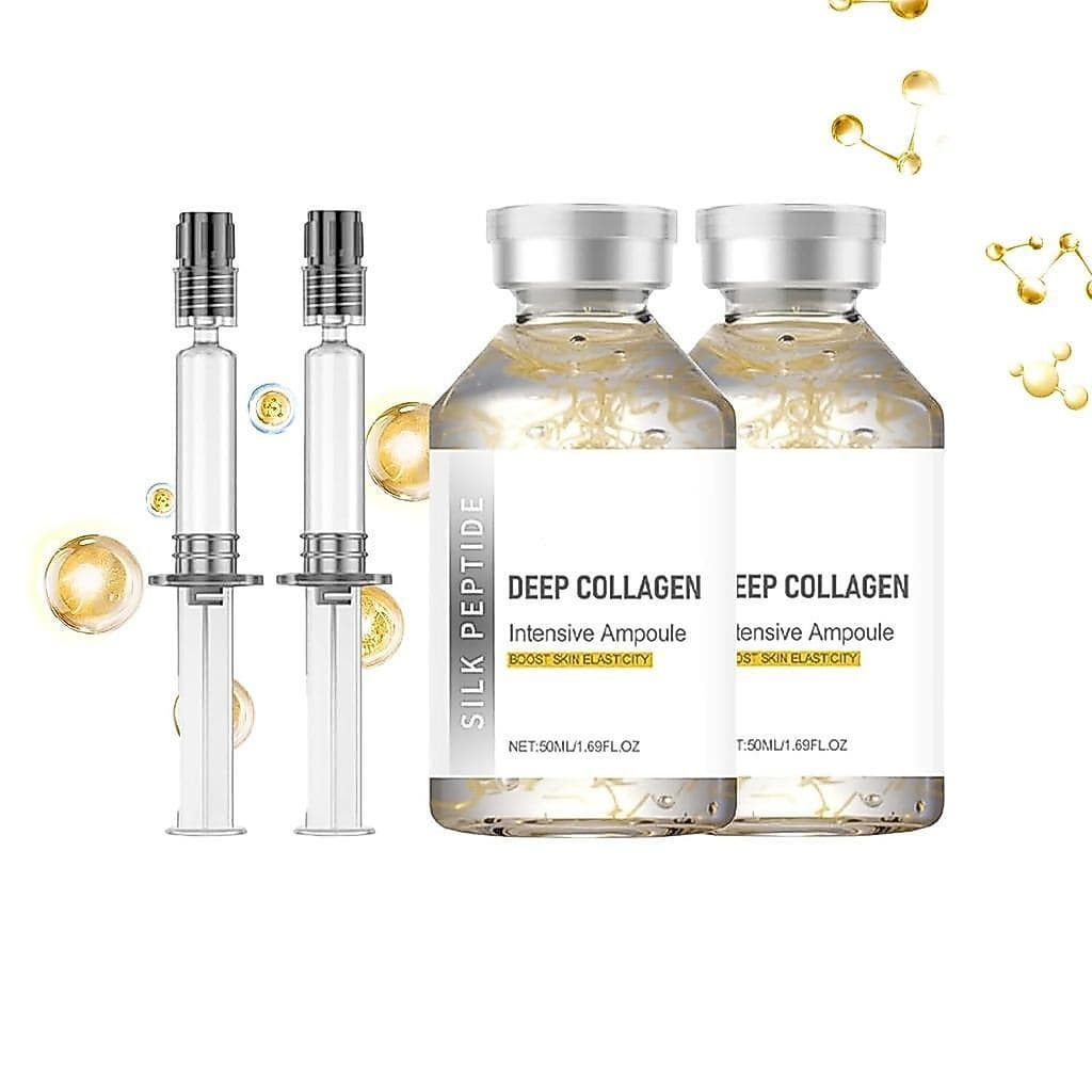 Essência de Peptídeos de Seda de Colágeno |   Sérum Facial Coreano de Colágeno e Peptídeos para Enfermagem (2 Peças)