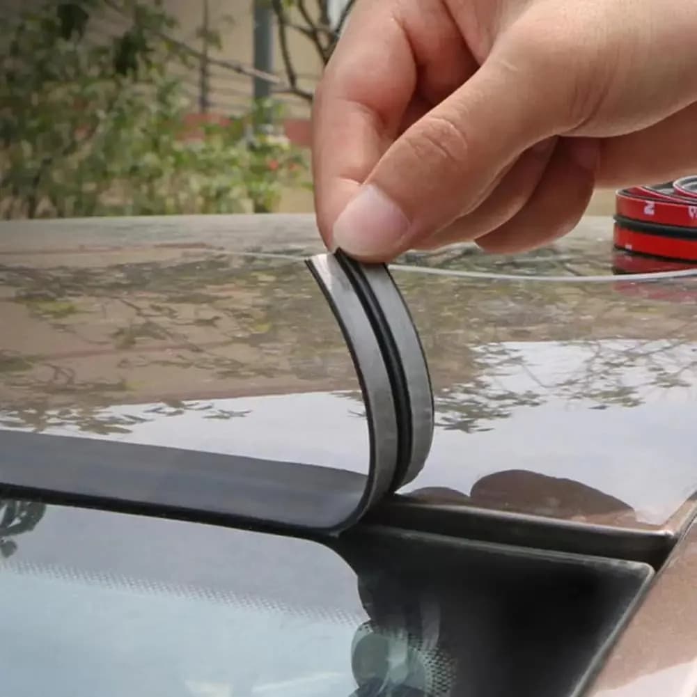 Fita de Vedação de Borracha para Bordas de Carro 2M, Protetor de Vedação para Teto e Para-brisa de Automóveis, Fita de I