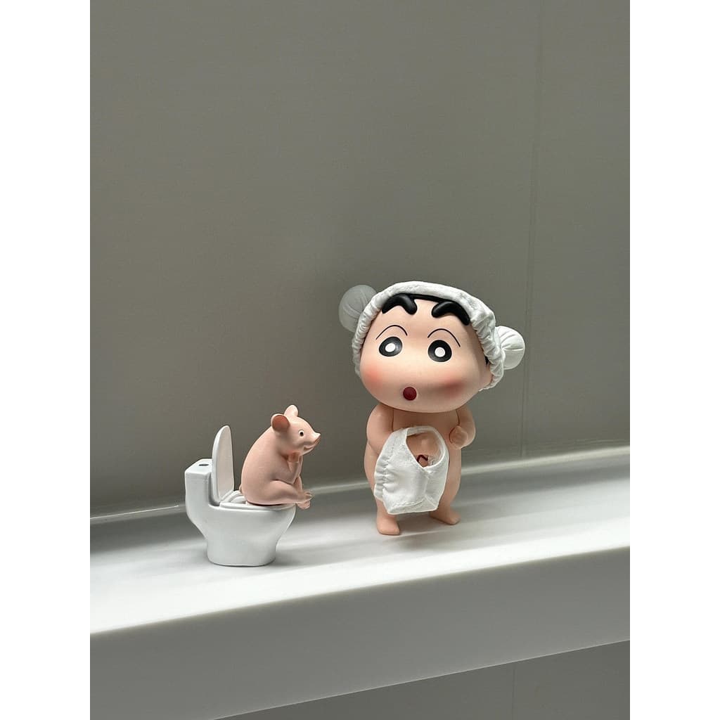 Combinação de banheiro | Ir para banheiro banho lápis Shin-Chan ornamentos bonito decoração do quarto transformação cria