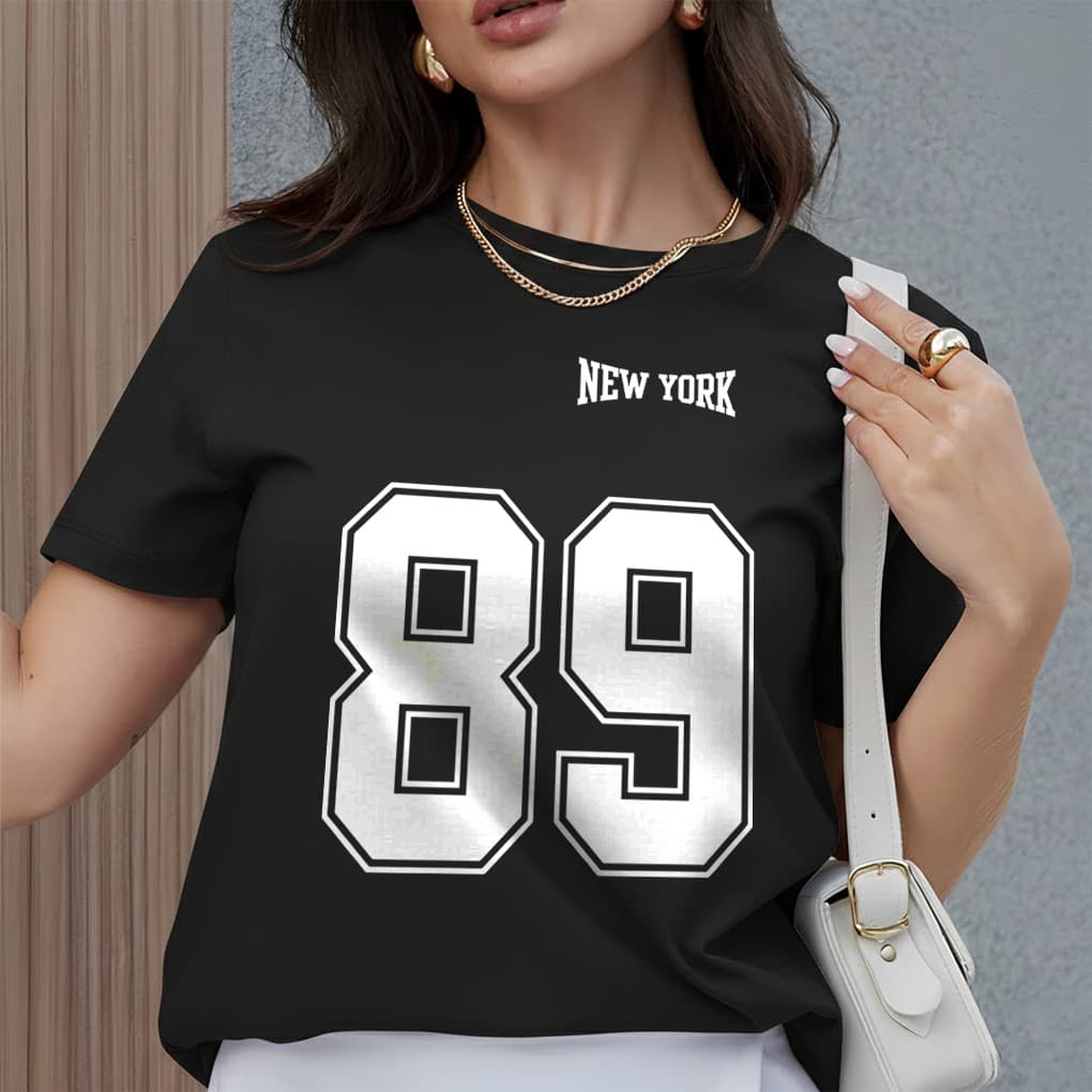 Camiseta Feminina Estampada Modelo New York 89 100% Algodão Premium Especial Confortável