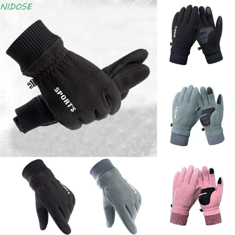 Luvas De Esqui De Lã NIDOSE Para Motocicleta À Prova D'água Homens Mulheres Inverno Quente