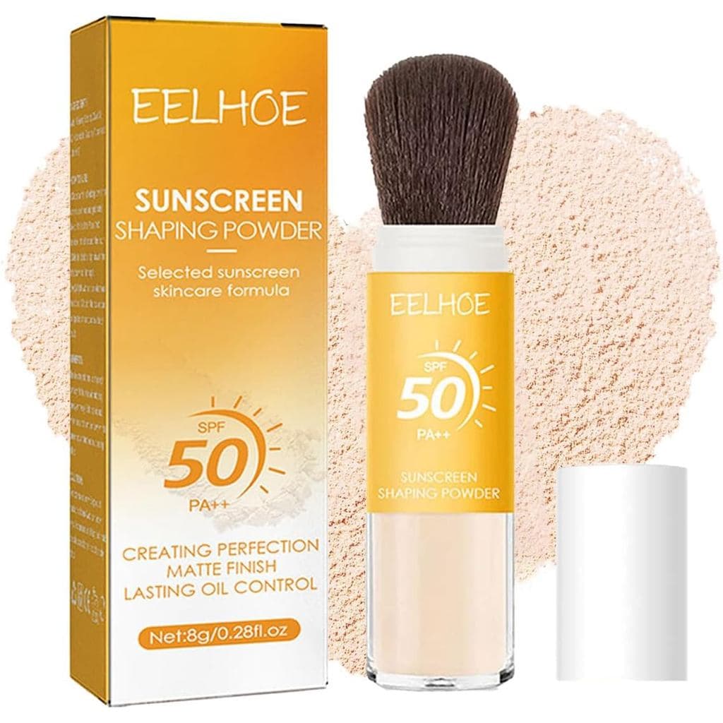 Pó Fixador Solar Mineral Baorder, FPS 50 PA++, controle natural de oleosidade, acabamento mate, longa duração, leve e re