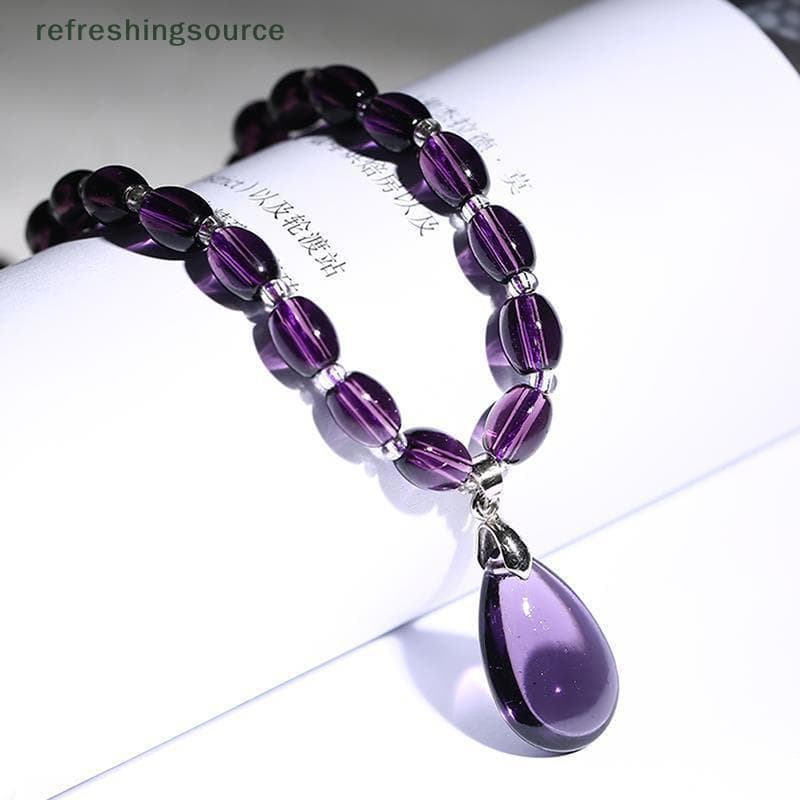 [T & B] Pulseira De Cristal Nelace Ametista Artesanal Decorativo Joias De Pedra (br)