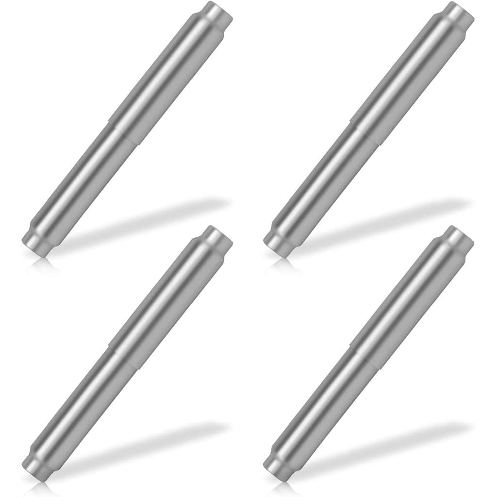 Therwen 4 Peças de Haste de Aço Inoxidável para Suporte de Papel Higiênico, Haste de Reposição Resistente ao Desgaste pa