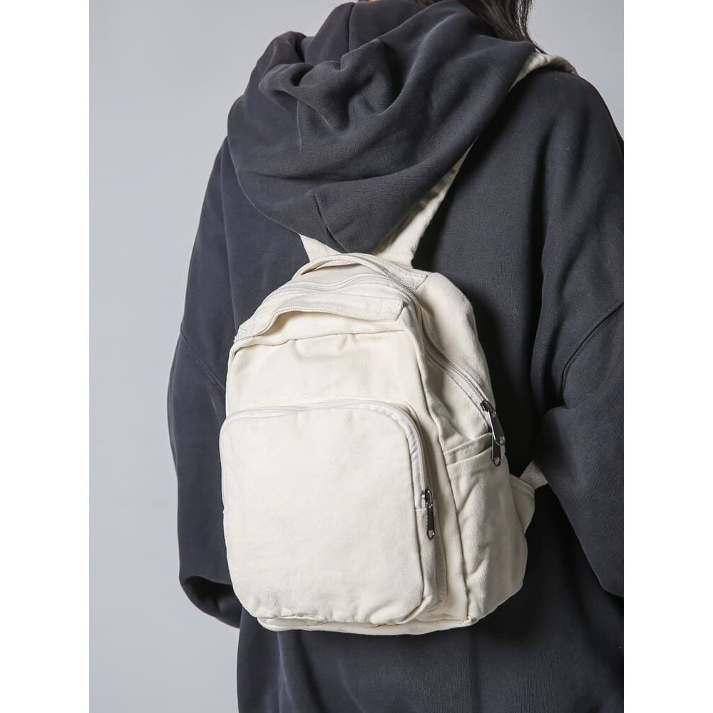 Estilo preguiçoso lavado lona mochila feminina simples All-Match estudante universitário mochila feminina estilo Mori Mi
