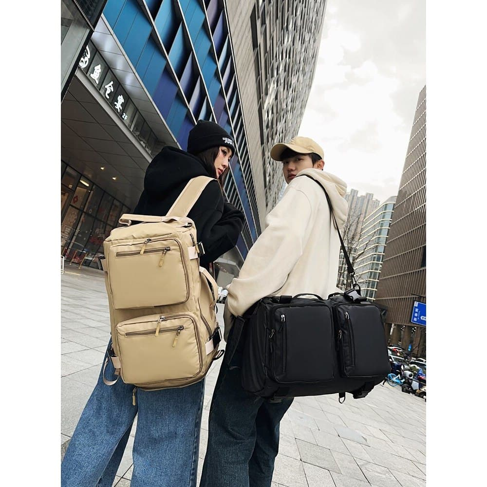 Moda grande capacidade seco molhado separação mochila masculina novo estilo legal ao ar livre leve Cross-corpo saco de v