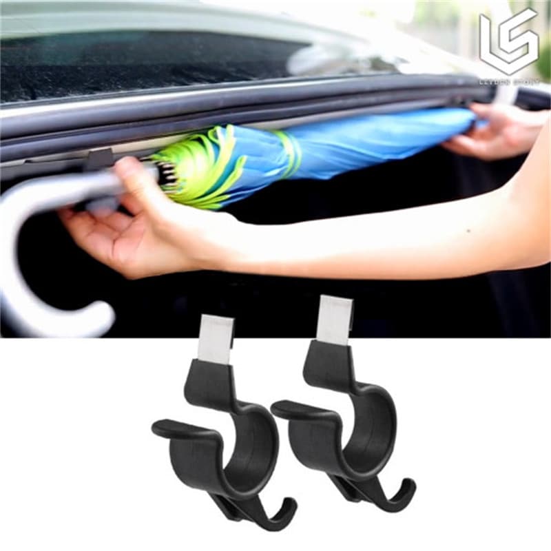 Gancho para guarda-chuva de carro, instalação sem danos, clipe para quadro de fixação de carro, armazenamento de porta-m