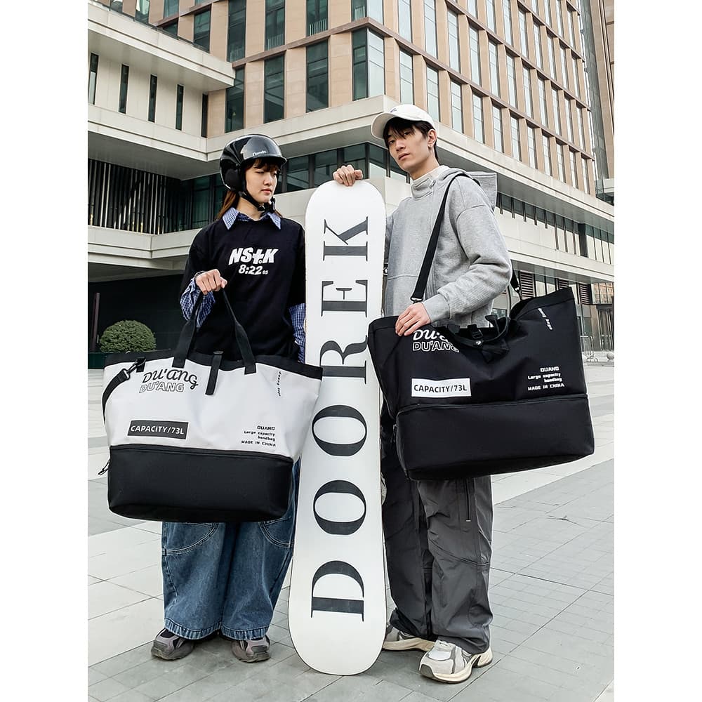 Bolsa de esqui de grande capacidade, bolsa de viagem estilo esportivo masculino de curta distância, bolsa de bagagem à p