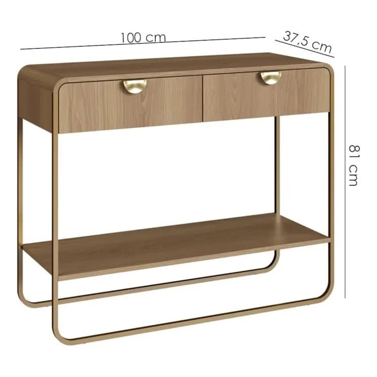 Aparador Orgânico Mdp 100cm 2 Gavetas Artesano - 28066