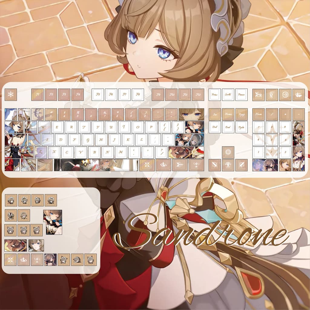 Sandrone Keycaps Cherry Profile 120 Teclas PBT Sublimação De Tinta De Cinco Lados MX Switch Wooting Aula F75 F99 RK100 M