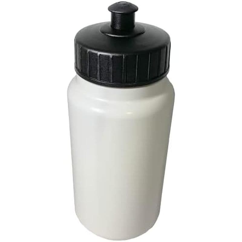 Inglasco Sher-Wood , Garrafa De Água Esportiva Atarracada Branca De 700ml , Com Tampa Superior Preta Curta , 543AN000096