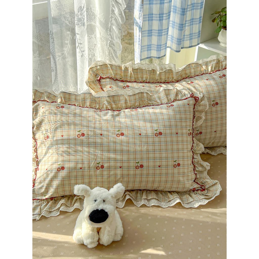 Todo o algodão puro algodão renda fronha único par pacote doméstico 48x74 travesseiro núcleo adulto fronha travesseiro n