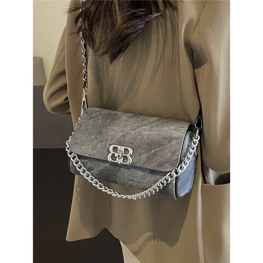Bolsa bolsa feminina Texturizado axilas pequeno saco feminino 2025 novo estilo High-End corrente travesseiro saco All-Ma