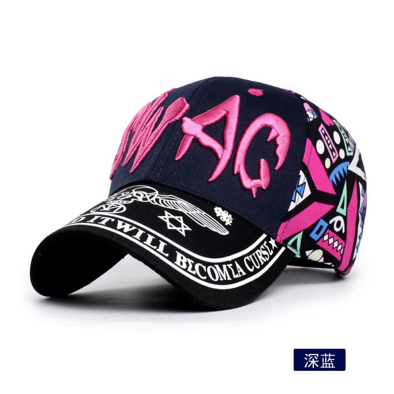 Chapéu bordado feminino outono boné de beisebol feminino esportes ao ar livre chapéu de sol moda versão coreana boné de