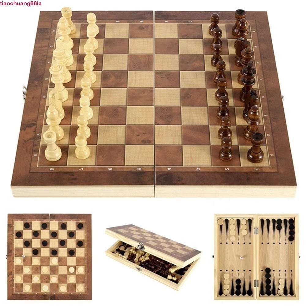 Conjunto De Xadrez E Gamão Damas TIANCHUANG , Jogos De Tabuleiro , Dobrável