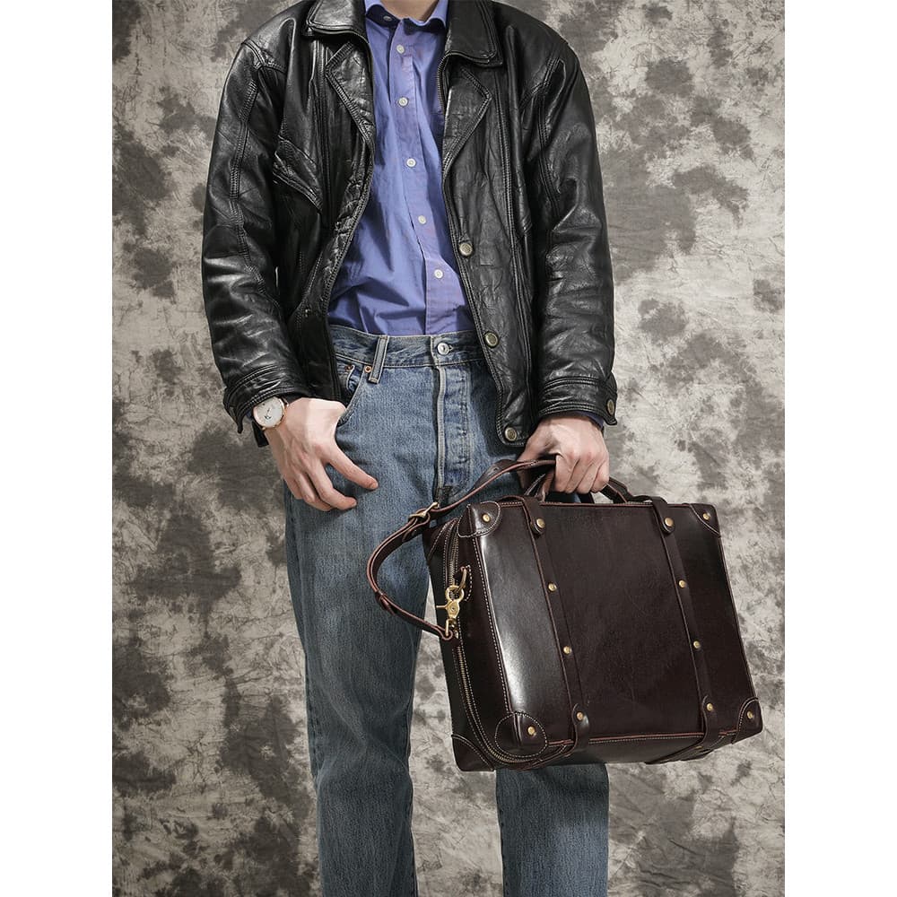 Zhuanshan novo estilo Retro maleta vegetal curtido couro artesanal bolsa de viagem estilo literário britânico saco do me