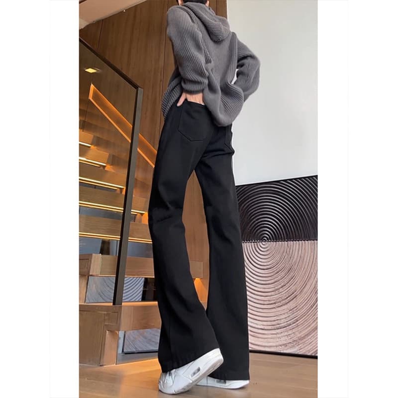 Cleanfit Black Machete Jeans Masculino Outono Slim-fit Slimmer Look vibe Calças Americanas High Street Calças Queimadas
