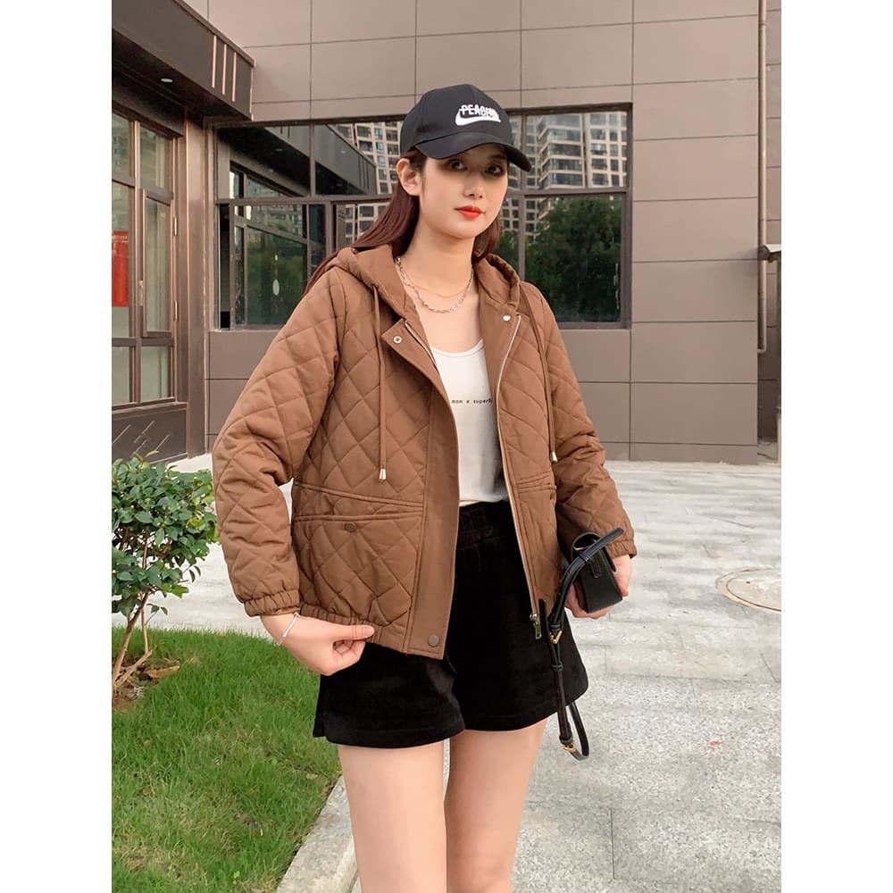2024 novo estilo feminino outono inverno algodão acolchoado jaqueta leve algodão acolchoado jaqueta feminina topo mais m