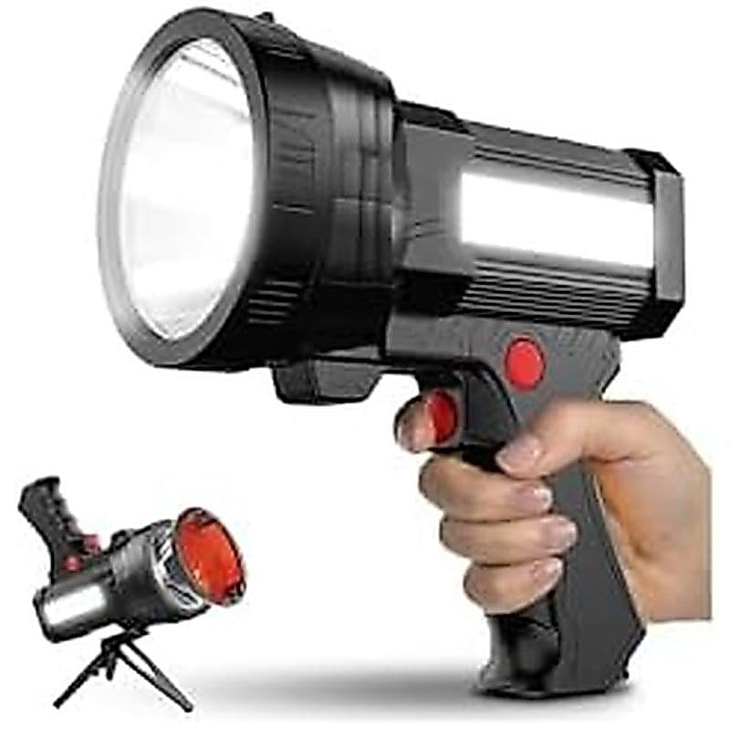 Refletor Recarregável BIGSUN Q953,100000 Lanterna LED De Alto Lúmen Com Holofote COB , Bateria De Íon-Lítio Integrada De