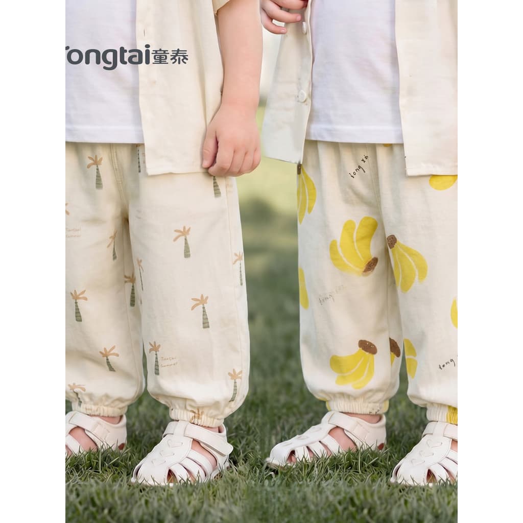 Tongtai crianças impressas Bloomers verão fino solto Bud calças meninos meninas calças casuais