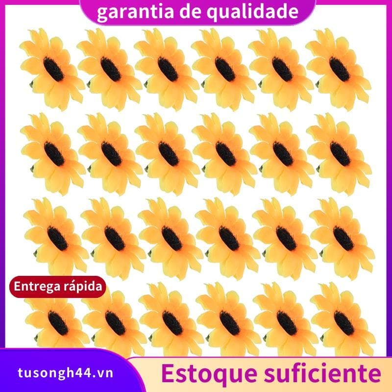 100 Peças Cabeças De Flores Artificiais De Girassol Pequena Margarida Gerbera Para Decoração De Festa De Casamento (Amar