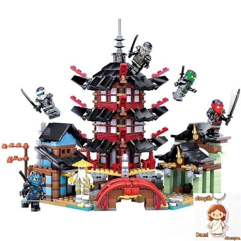 810 PEÇAS LEGO NINJAGO NINJA TEMPLE SET BLOCOS DE CONSTRUÇÃO BRINQUEDOS EDUCATIVOS PRESENTES DE ANIVERSÁRIO DAS CRIANÇAS