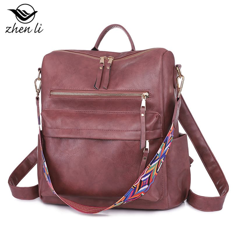 Bolsa feminina de um ombro novo estilo moda versão coreana bolsa feminina europeu americano Retro senhoras mochila resis