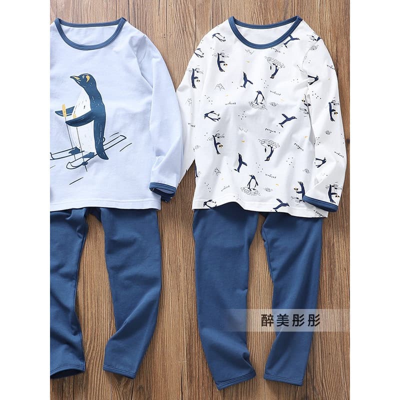 Roupas infantis de alta qualidade meninos outono inverno novo estilo conjunto de roupas íntimas para casa ~ crianças beb