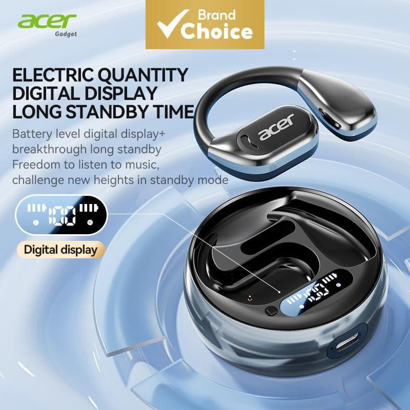 Acer OHR510 Fones De Ouvido Sem Fio Bluetooth 5.4 Leve Gancho Correndo TWS Música Uso Diário Viagem Deslocamento Trabalh