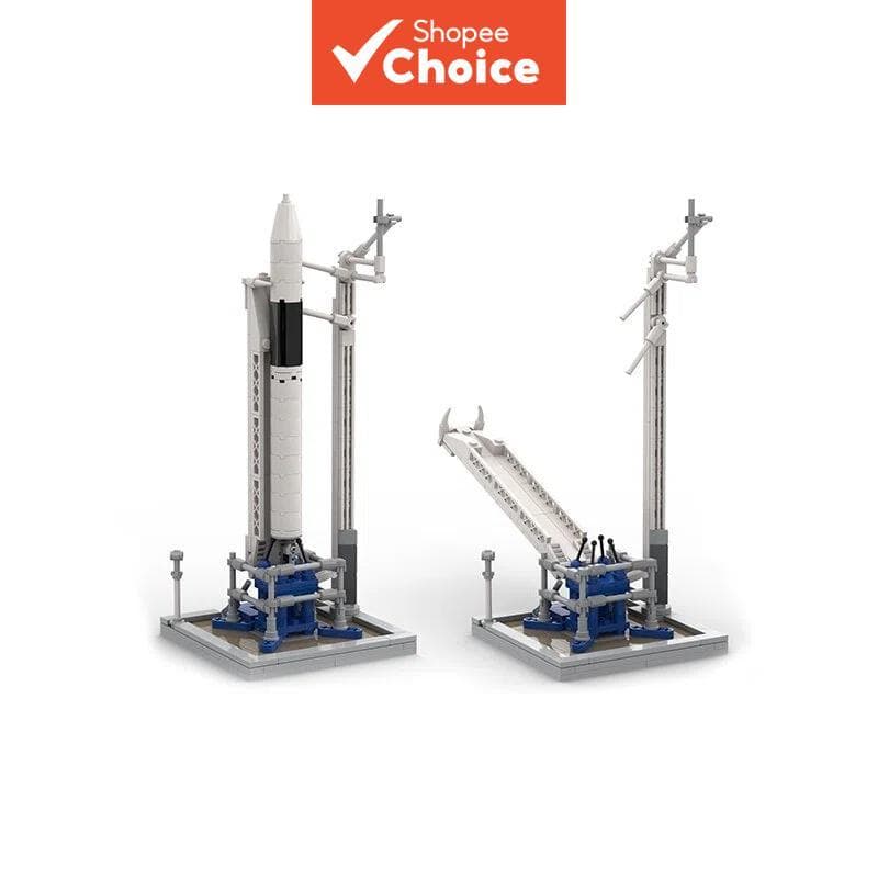 Space Falcon One Rocket E Almofada De Lançamento Modelo Blocos De Construção Compatíveis Com Brinquedos lego Presente 26
