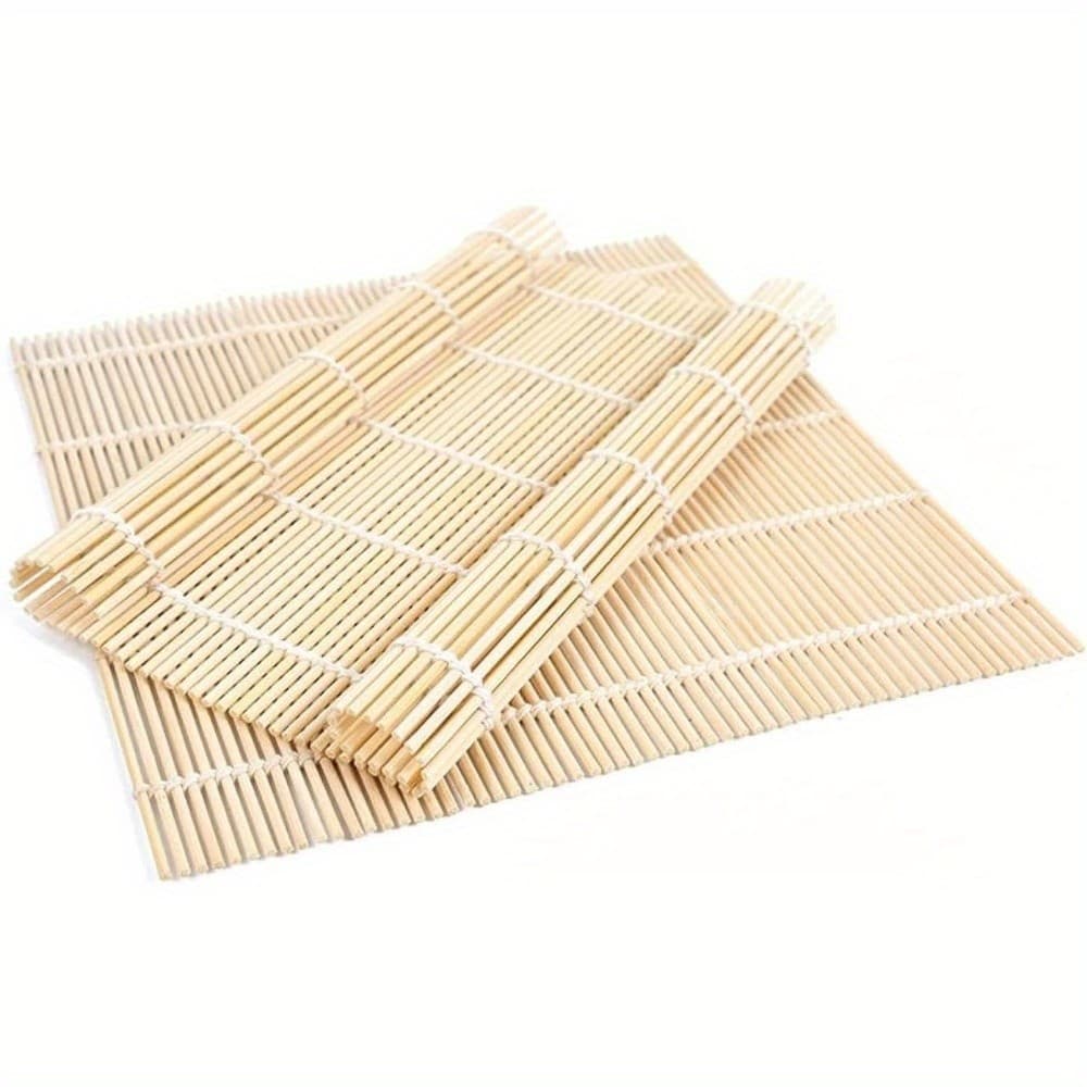 2 Pacotes De Esteira Para Enrolar Sushi De Bambu , Fabricante De Rolo De , Bazuca kit Fazer Tapete (9.5 " x 9.6 ")