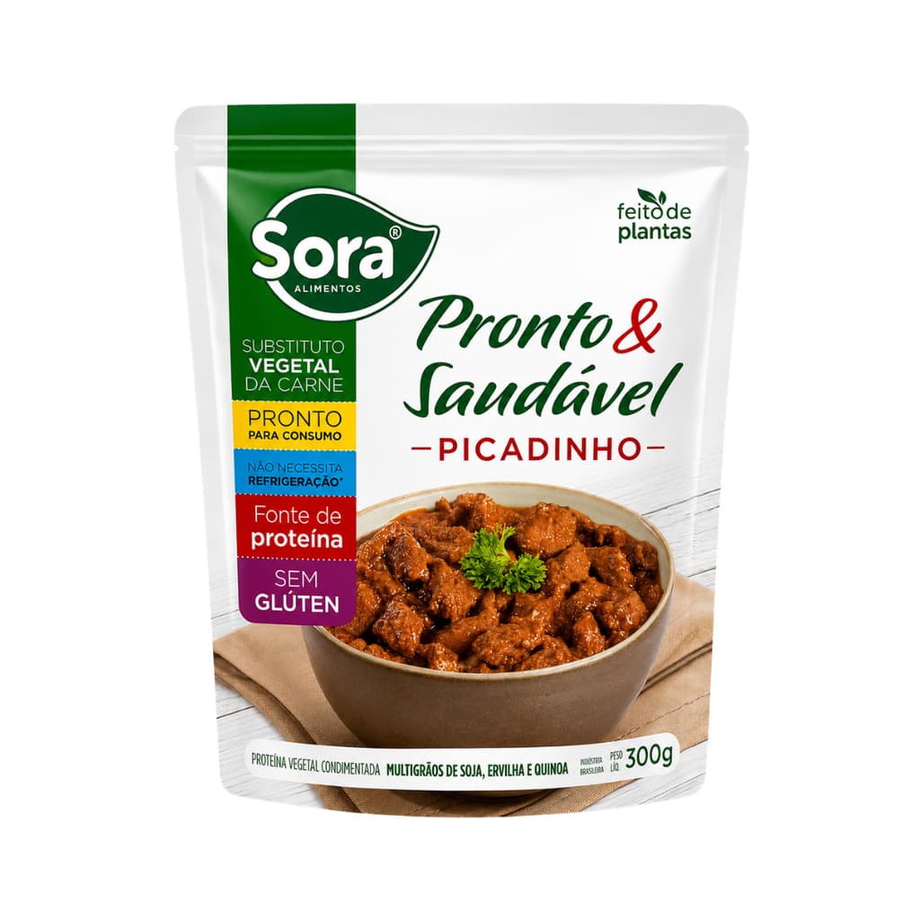 🍛🌱 Picadinho ao Molho Caseiro Sora 300g | Vegano | Sem Glúten