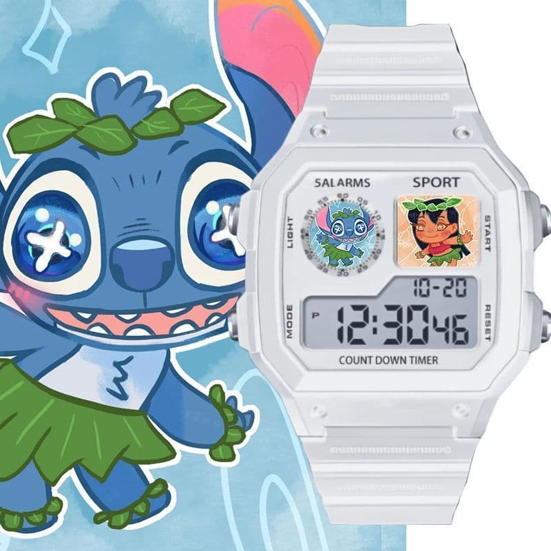 Relógio eletrônico esportes Digital dos desenhos animados bonito relógio eletrônico ponto estrela tesouro Anime com desp