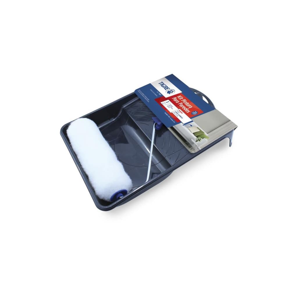 Rolo de Pintura Rolo de Lã Alta Econômico Kit com 3 peças - Pincéis Tigre KIT