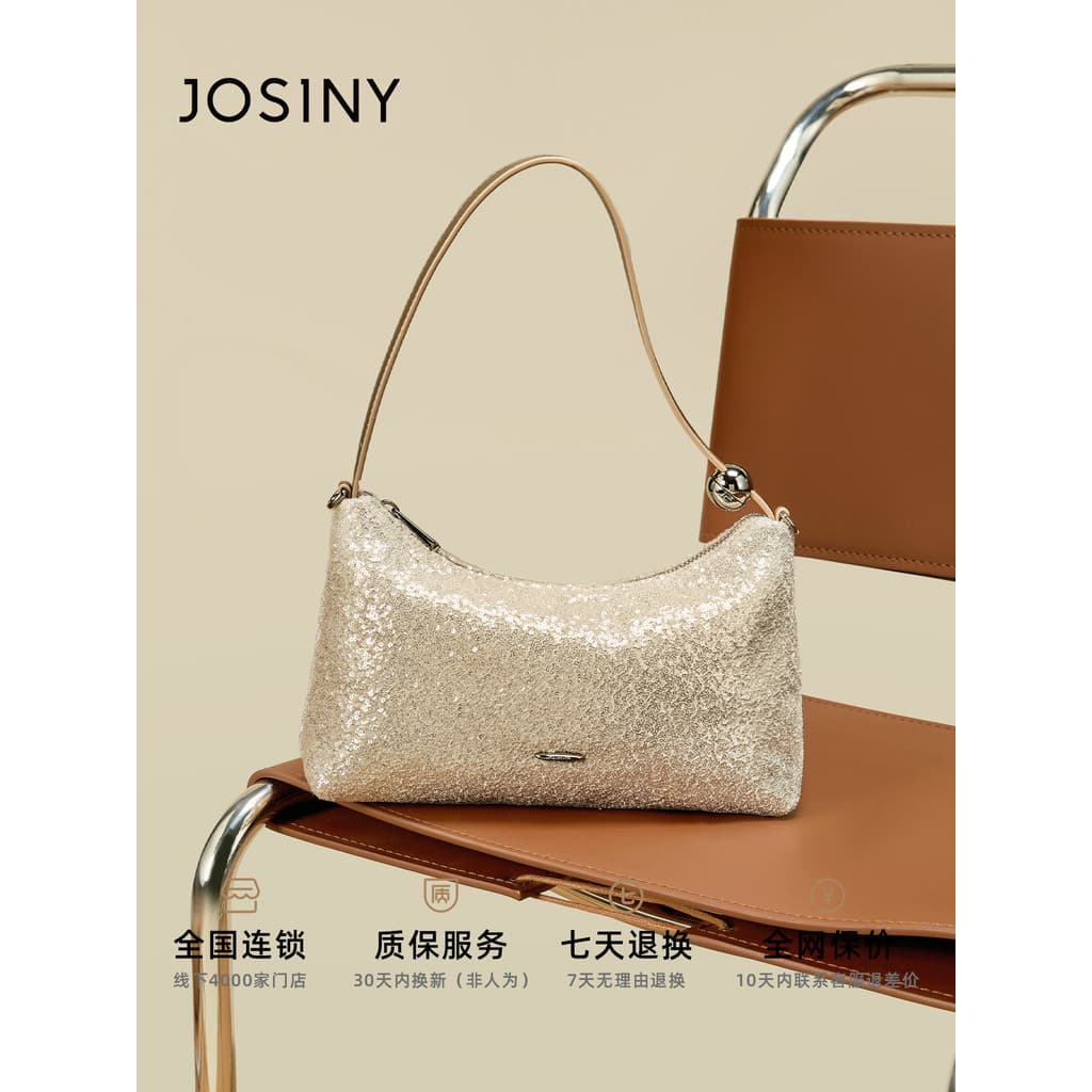 Zhuosini 2026 Design moderno novo estilo lantejoulas axilas saco feminino All-Match Cross-corpo saco High-End bolsa de o