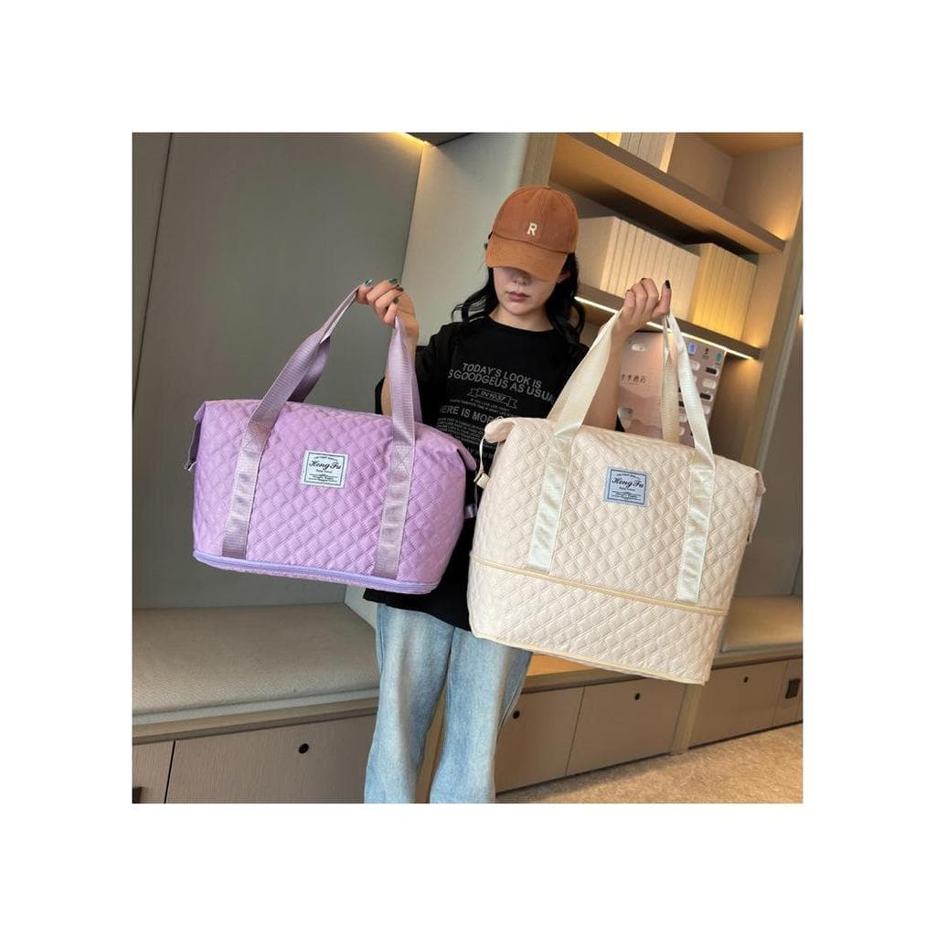 Bolsa de viagem de negócios feminina, bolsa de armazenamento com separação seca e molhada, esportes, Fitness, natação, D