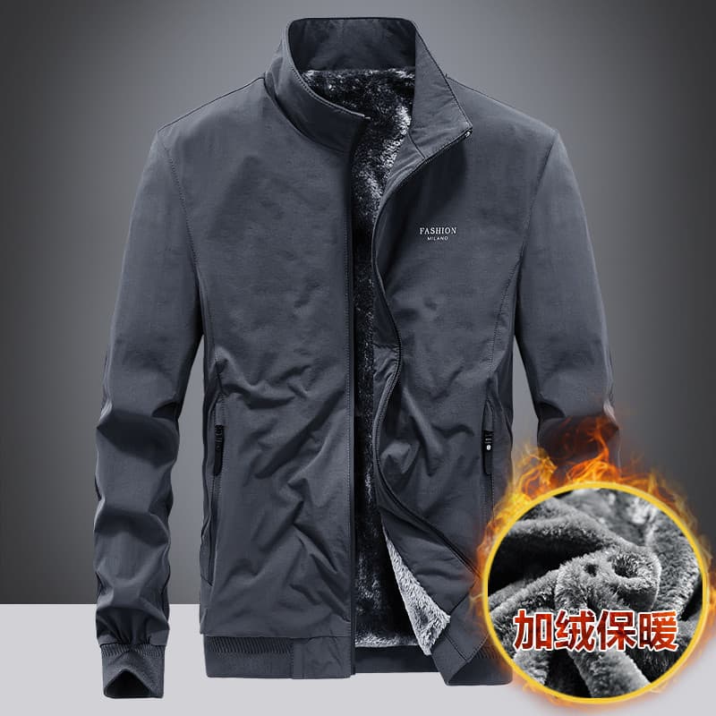 Jaqueta de forro de lã masculina outono inverno novo estilo jaqueta acolchoada de algodão masculina jaqueta elástica de