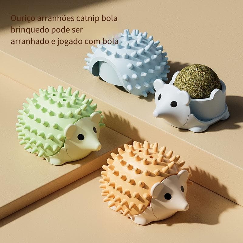 Gato brinquedo ouriço esfregando dispositivo Molar Catnip bola brinquedo gato