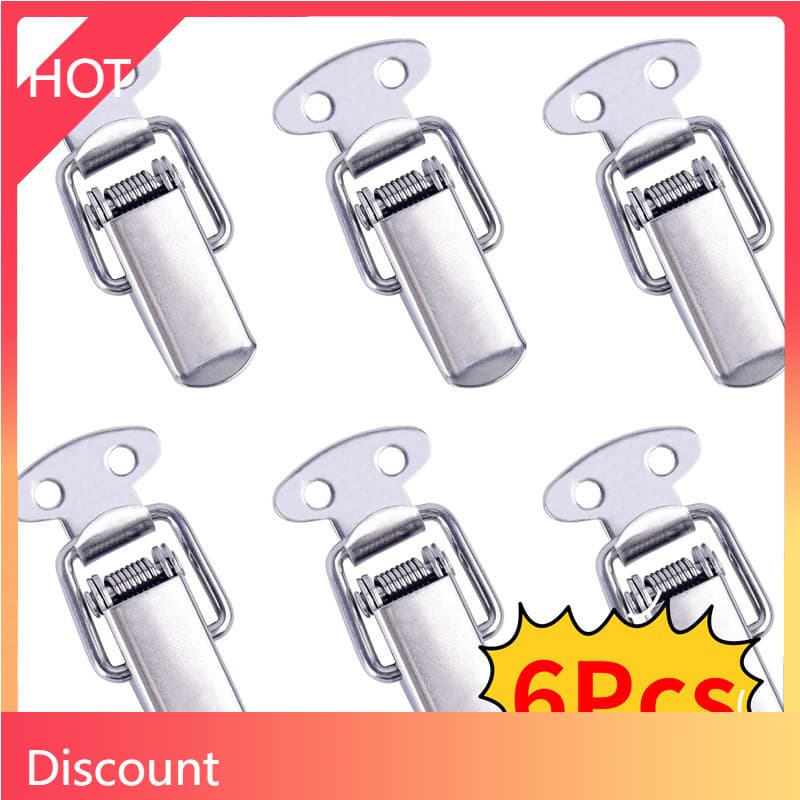 AY8M-6 Pcs/Caixa Fechaduras De Bagagem Portáteis De Hardware De Níquel De Ferro Simples Para Uso Diário